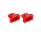 02 Tomada Margirius Para Cx. Embutir Padrão Weg 10/20a Vermelho