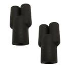 02 UN Forquilha de Vacuo borracha Modelo Y Cor Preto