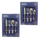 02 Und Conjunto De Talheres Inox Classic 24 Peças Fratelli