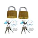 02 X Cadeados Safarimax 40mm Chave Portão Corrente Armario Tri Antifurto com 3 Chaves