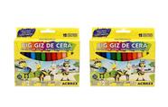 02x Acrilex Abelhinhas Jumbo Wax Giz de cera 12 unidades