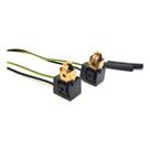 02x Soquete Plug P/ Lâmpada H1 Com Aterramento 2 Peças