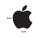 03 Adesivo Apple Maça 6x5cm Imac Iphone Ipad Diversas Cores Decoração Adesivos Celular