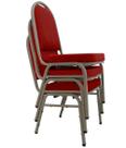 03 Cadeiras para Hotel e Auditório Linha Hotel Vermelho