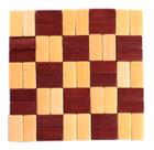 03 Descansos Panela Mesa Cozinha 14cm Bambu Jogo Americano