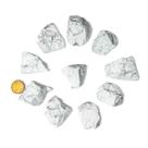 03 Howlita Pedra Bruto Natural 25 a 50g 3 a 6cm Classe B