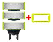 03 Laminas Refil + 01 Pente P/ Barbeador Oneblade Philips 03 Laminas Refil + 01 Pente P/ Barbeador Oneblade Philips
