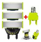 03 Laminas Refil 360 + Aparador Nasal P/ Philips Oneblade