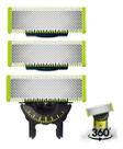 03 Laminas Refil 360 P/ Barbeador Philips Oneblade