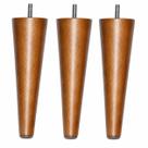 03 Pé Madeira Retrô Para Móveis E Decoração Palito 21 Cm Mel
