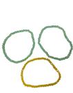 03 Pulseira Miçanga Brasil Copa DoMundo VerdeAmarelo Cristal