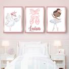 03 Quadros Decorativos Infantil Bailarina Baby com Moldura Quarto de Bebê ou Menina Personalizado 03 Quadros Decorativos Infantil Bailarina Baby com Moldura Quarto de Bebê ou Menina Personalizado