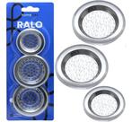 03 Ralinho Ralos Pia Limpeza Cozinha Japonês Metal Inox 03 Ralinho Ralos Pia Limpeza Cozinha Japonês Metal Inox