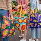 03 Sacola Grande Reutilizável Feira Mercado Camping Ecobag