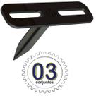 03 SUPORTES REFLETOR PRETO 1 ESPETO ESTACAS CHÃO JARDIM - 03 cjts