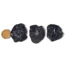 03 Turmalina Preta Pedra Natural 30 a 50g Média 4cm Tipo B