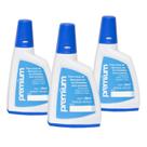 03 unid Tinta AZUL para Carimbo 30ml Premium, alta pigmentação, almofadas