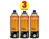 03 Unidades Lata Refil Gás Campgás 227g Fogareiro E Maçarico