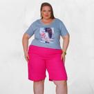 0350 Blusa T-Shirt PLUS SIZE DE VISCOLINHO