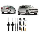 04 Amortecedores + 04 Kits Batentes Polo Sedan,Hatch Dianteiro + Traseiro 2002 Até 2014 1,6,1,8,2,0,8v,16v