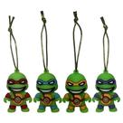 04 Enfeites Árvore De Natal 3d - Boneco Personagem Tartaruga - Decoração Natalina - Tartarugas Ninja