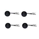 04 Interruptor Para Moveis Botão 22mm Com Cabo 2a Preto