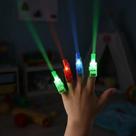 04 Lanterna de Dedo Luz Colorida Infantil Desenho Para Crianças Meninas Meninos Lâmpada De Projeção