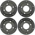 04 Pçs Adaptador Roda Fusca 4 Furos 4x130mm P/ 5x205mm C/ Paraf