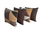 04 Peças Capa De Almofadas Mista 45 X 45 Malha Gel Com Refil