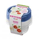 04 Pote 230ml Plástico - Marmita Fitness Tampa 4 Trava Hermético - SanRemo - SR105/4C