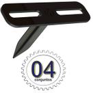 04 SUPORTES REFLETOR PRETO 1 ESPETO ESTACAS CHÃO JARDIM - 04 cjts