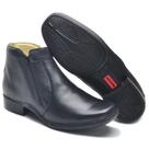 046QCLA Botinha social masculina urbana de couro preto