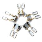 05 Brinco Pedra Cristal Retângulo Ranhurado Dourado Atacado 05 Brinco Pedra Cristal Retângulo Ranhurado Dourado Atacado