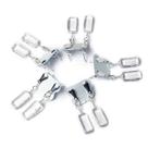 05 Brinco Pedra Cristal Retângulo Ranhurado Prateado Atacado 05 Brinco Pedra Cristal Retângulo Ranhurado Prateado Atacado