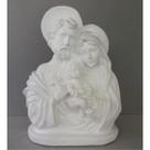 05 Busto Sagrada Família em Gesso Cru 15 cm para casamento, batizado e ornamentação