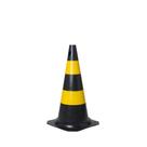 05 Cone De Sinalização pvc Segurança 50cm Laranja Ou Preto Rígido