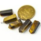 05 Micro Pontinha Pedra Olho de Tigre 15mm para Montar Joias 05 Micro Pontinha Pedra Olho de Tigre 15mm para Montar Joias