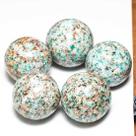 05 Mini Bola Amazonita Paraíba Esfera 20 a 30mm - Atacado - REFF 111716