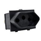 05 Módulo Tomada 2p+t 16a 250v Pb Preto P/ Painel Transmóbil