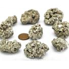 05 Pirita Peruana Natural 30 mm e 30 a 40 gr P/ Orgonite
