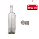 05 Un. Garrafa de vidro Burd Eco 1000 ml com tampa e lacre