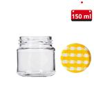 05 Un. Pote de vidro Mini Belém 150 ml com tampa e lacre 05 Un. Pote de vidro Mini Belém 150 ml com tampa e lacre