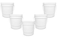 05 Unidades Balde 10 Litros Atóxico Tampa Lacre Alça Plástica para Uso Geral Multiuso Armazenamento 05 Unidades Balde 10 Litros Atóxico Tampa Lacre Alça Plástica para Uso Geral Multiuso Armazenamento