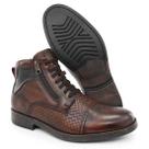 053GRF Bota Coturno Masculina Urbana casual couro nobre natural griffe whisky