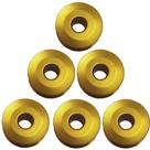 06 Bobinas Carretilha Aluminio Maquina Reta Bordar Amarela