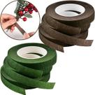 06 Fitas Floral Verde Marrom Encapar Arame Flores Folhas
