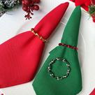06 ou 12 Argola de Guardanapo para Mesa de Natal Decoração Natal 06 ou 12 Argola de Guardanapo para Mesa de Natal Decoração Natal