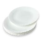 06 Pratos Rasos Refeição Vidro Opalino Branco 25cm Versus 06 Pratos Rasos Refeição Vidro Opalino Branco 25cm Versus