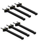 06 SUPORTES REFLETOR BASE RETA BRAÇO 80 cm 6 Cjts