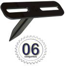 06 SUPORTES REFLETOR PRETO 1 ESPETO ESTACAS CHÃO JARDIM - 06 cjts